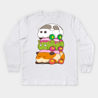 Pui Mol Car_Stack Kids Long Sleeve T-Shirt